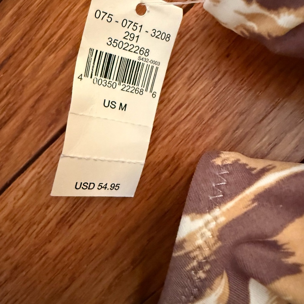 NWT aerie Leopard Print One-Piece Swimsuit in Brown and Cream - Picture 8 of 8